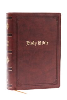 Couverture_NKJV Bible: Personal Size Giant Print, Brown Leathersoft, Holy Bible, Red Letter, Comfort Print: New King James Version