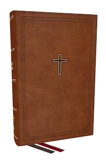 Front cover_KJV Personal Size Large Print End-of-Verse Reference Bible, Brown Leathersoft, Red Letter, Comfort Print