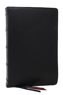 Front cover_NKJV Bible: Single-Column Verse-by-Verse w/ 72,000 Cross-References, Black Goatskin Leather, Premier Collection, Comfort Print: New King James Version