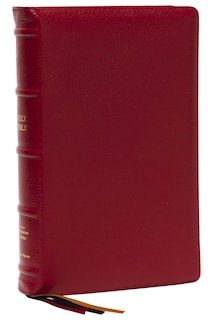 Front cover_NKJV, Thinline Reference Bible, Large Print, Red Premium Goatskin Leather, Premier Collection, Comfort Print