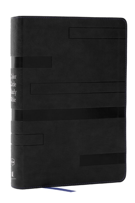 Couverture_Color Code Study Bible, Revealing God's Truth Color by Color (KJV, Black Leathersoft, Red Letter, Thumb Indexed)