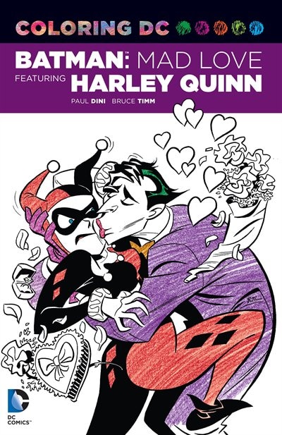 Front cover_Coloring Dc: Batman: Mad Love Featuring Harley Quinn