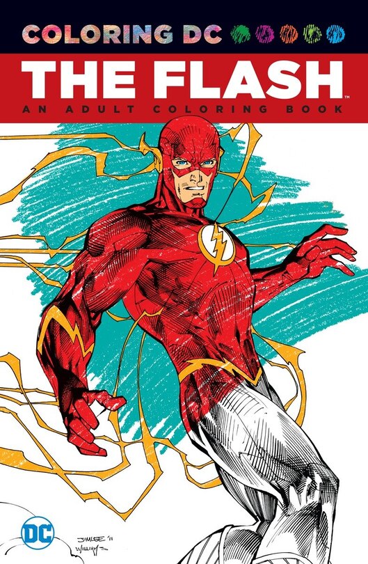 Front cover_The Flash: An Adult Coloring Book