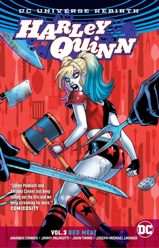 Front cover_Harley Quinn Vol. 3: Red Meat (rebirth)
