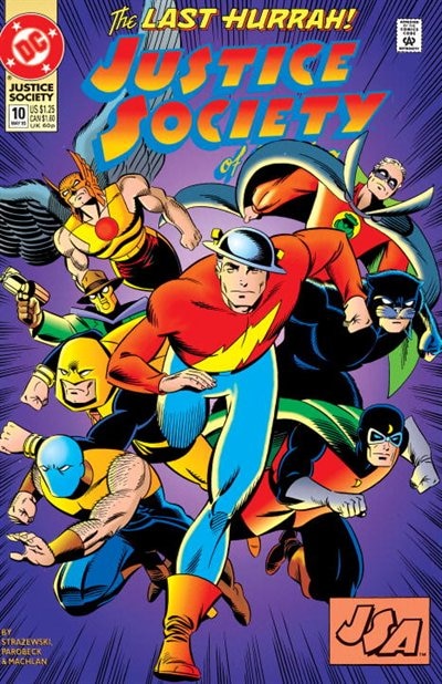 Front cover_Justice Society Of America: The Complete Series By Len Strazewski And Mike Parobeck