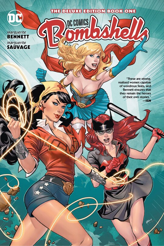 Front cover_Dc Bombshells: The Deluxe Edition Book One