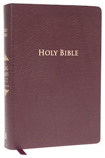 Couverture_Kjv Study Bible, Large Print, Bonded Leather, Burgundy, Red Letter