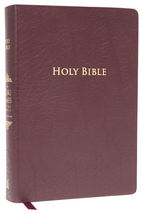 Couverture_Kjv Study Bible, Large Print, Bonded Leather, Burgundy, Red Letter