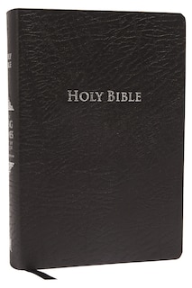 Front cover_Kjv Study Bible, Large Print, Bonded Leather, Black, Thumb Indexed, Red Letter