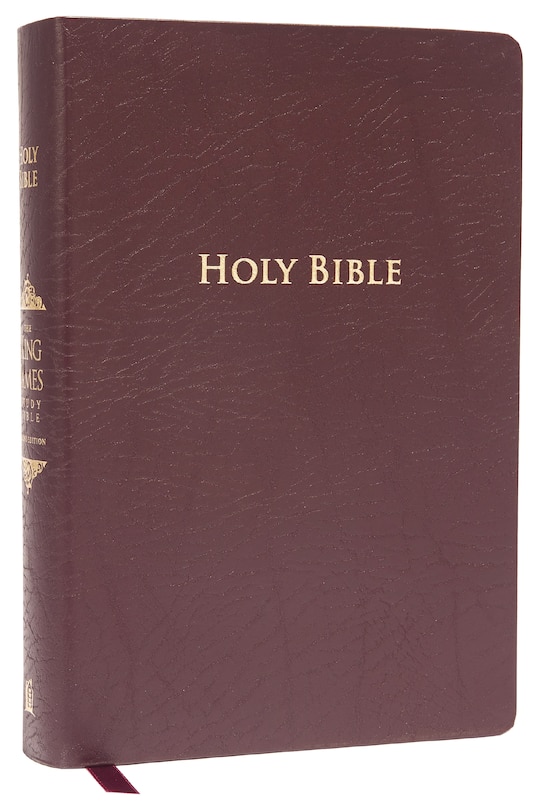 Couverture_Kjv Study Bible, Large Print, Bonded Leather, Burgundy, Thumb Indexed, Red Letter