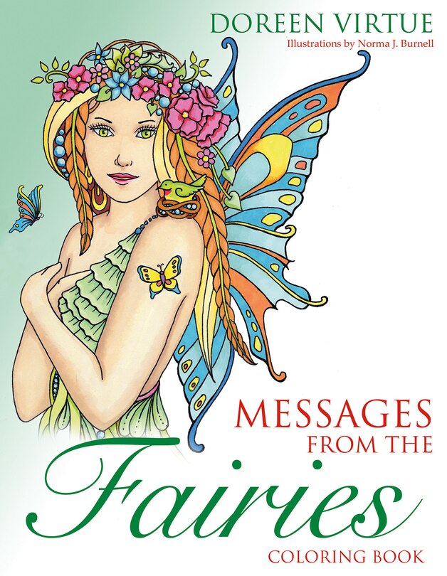 Front cover_Messages From The Fairies Coloring Book