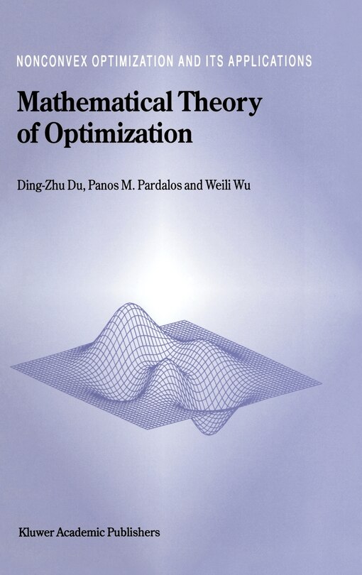 Front cover_Mathematical Theory Of Optimization