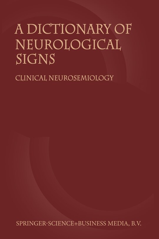 Front cover_A Dictionary of Neurological Signs