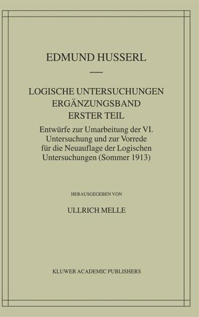 Front cover_Logische Untersuchungen Ergänzungsband Erster Teil