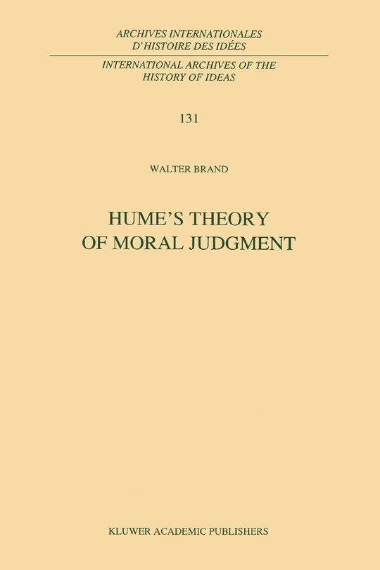 Couverture_Hume's Theory of Moral Judgment