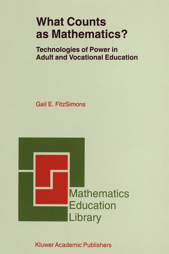 Front cover_What Counts As Mathematics?