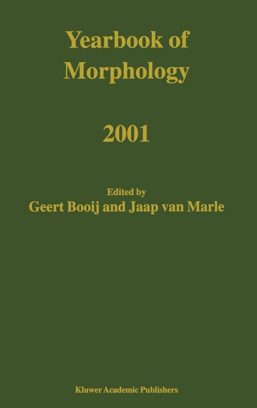 Couverture_Yearbook of Morphology 2001
