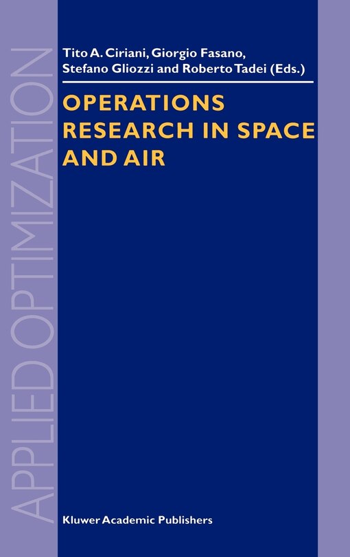 Front cover_Operations Research In Space And Air