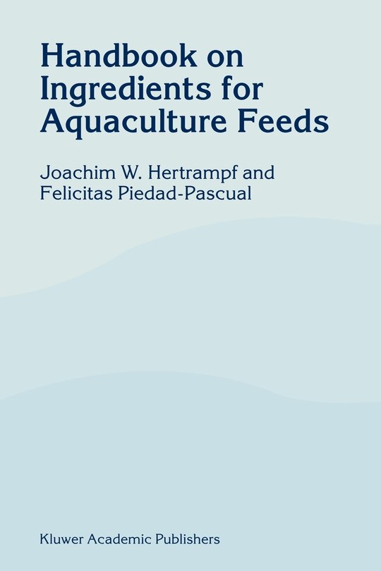 Front cover_Handbook on Ingredients for Aquaculture Feeds