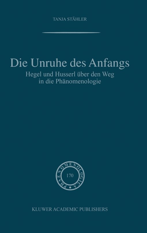 Front cover_Die Unruhe des Anfangs