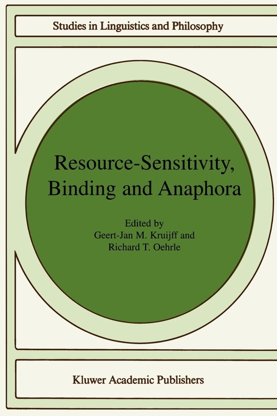 Front cover_Resource-Sensitivity, Binding and Anaphora