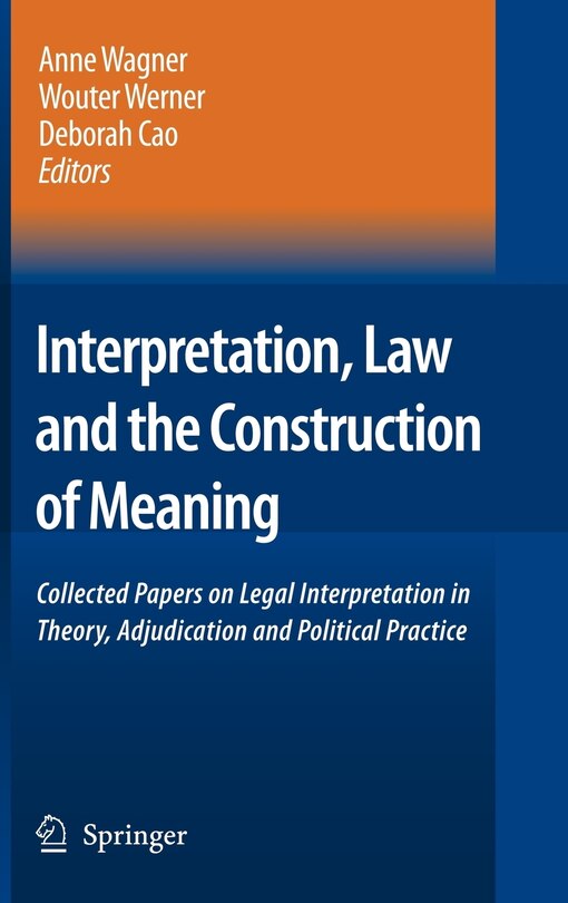 Couverture_Interpretation, Law and the Construction of Meaning