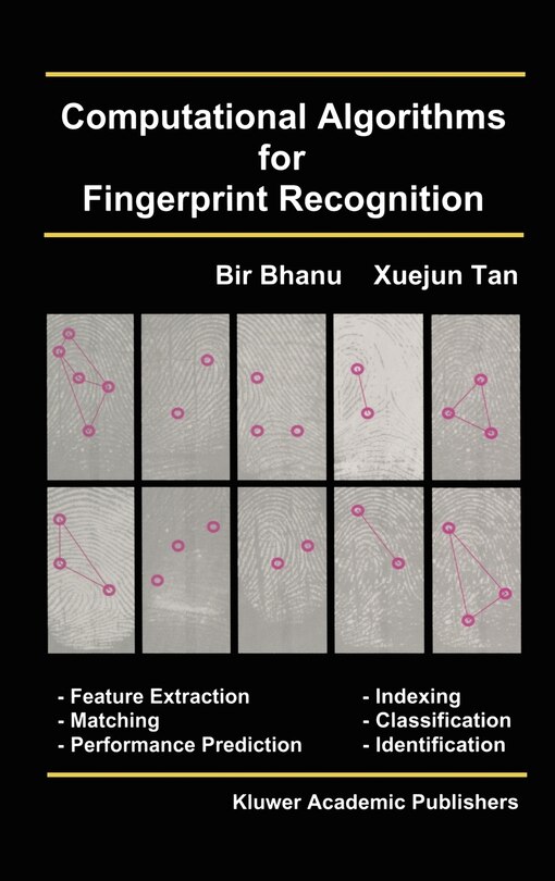 Front cover_Computational Algorithms For Fingerprint Recognition