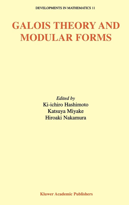 Front cover_Galois Theory and Modular Forms