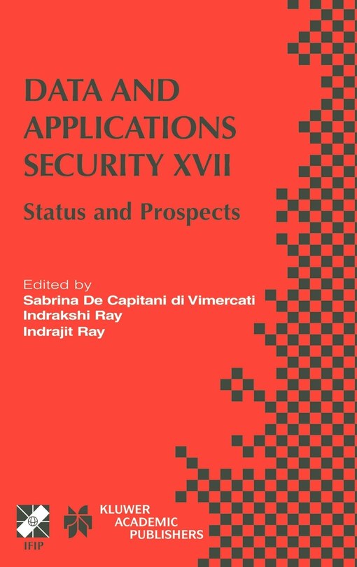 Front cover_Data and Applications Security XVII
