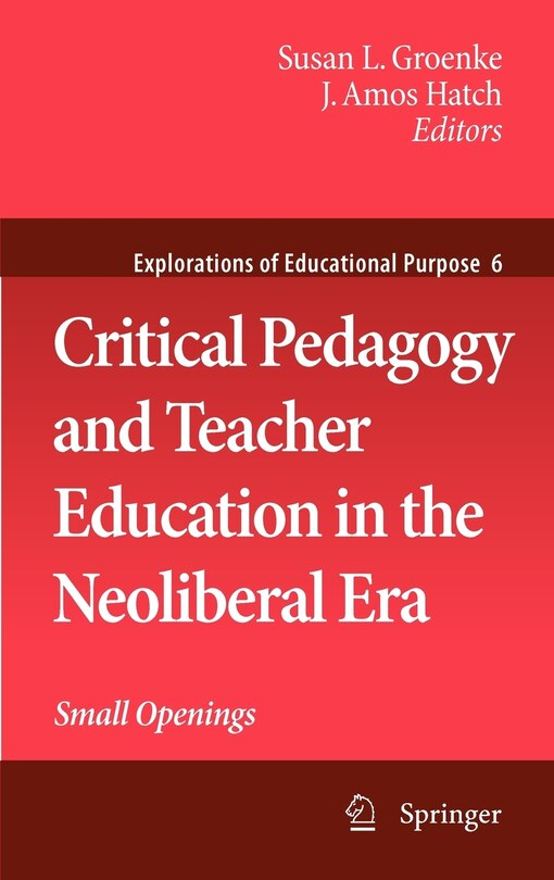 Couverture_Critical Pedagogy and Teacher Education in the Neoliberal Era