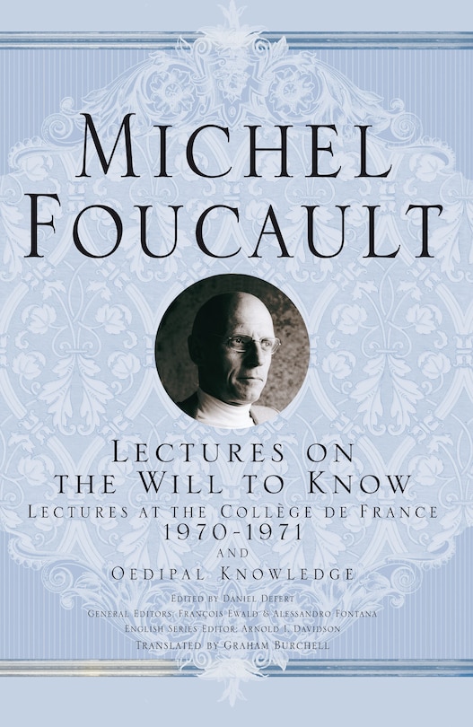 Front cover_Lectures on the Will to Know