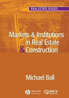 Couverture_Markets and Institutions in Real Estate and Construction