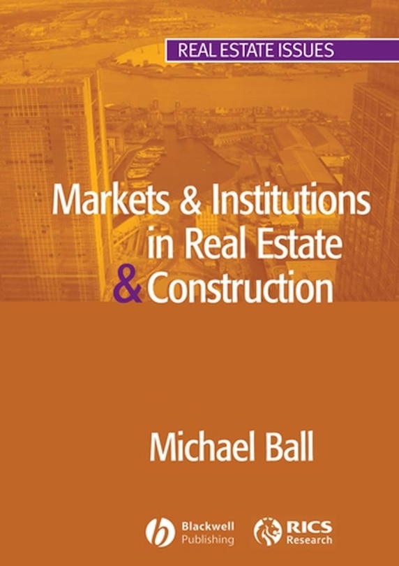Couverture_Markets and Institutions in Real Estate and Construction