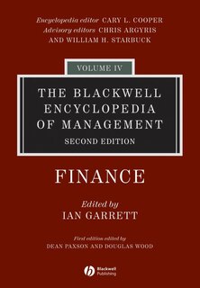 Front cover_The Blackwell Encyclopedia of Management, Finance