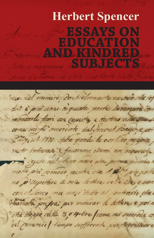Front cover_Essays on Education and Kindred Subjects