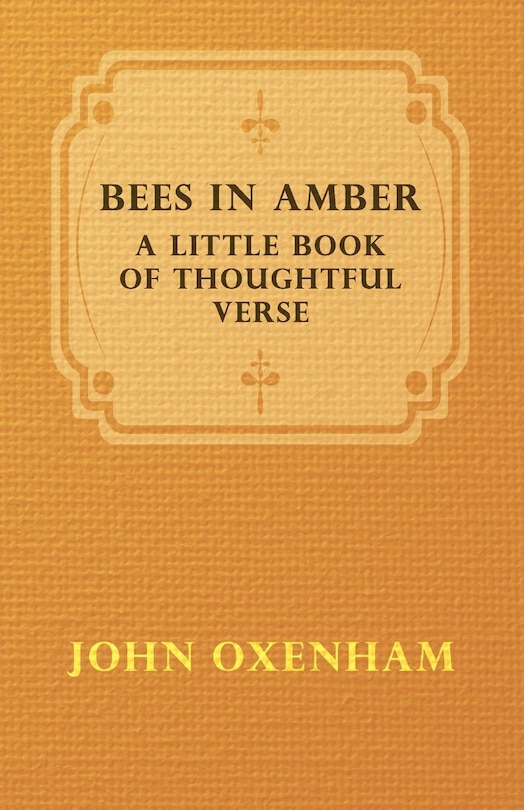 Front cover_Bees In Amber - A Little Book of Thoughtful Verse