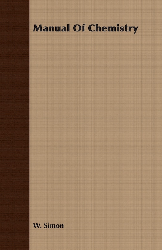 Front cover_Manual of Chemistry