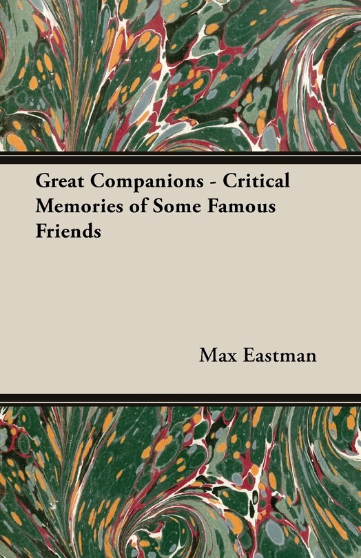 Front cover_Great Companions - Critical Memories of Some Famous Friends