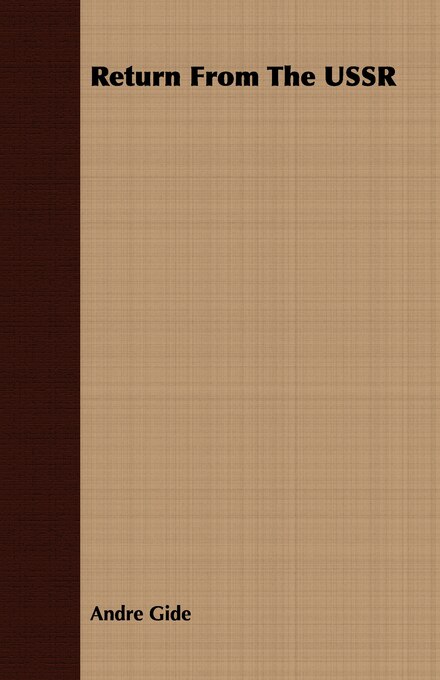Couverture_Return From The USSR