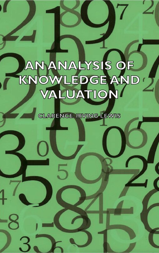 Front cover_An Analysis of Knowledge and Valuation