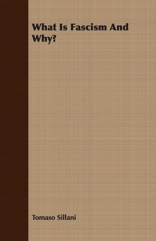 Couverture_What Is Fascism And Why?