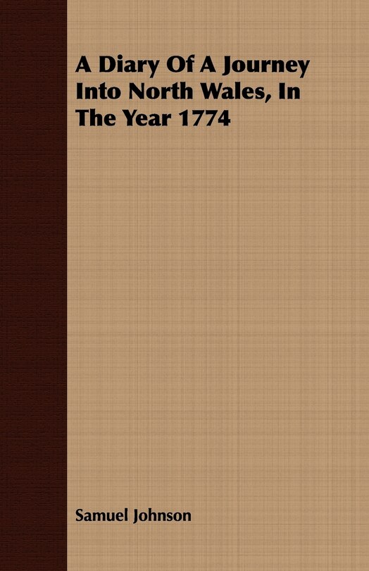 Couverture_A Diary Of A Journey Into North Wales, In The Year 1774