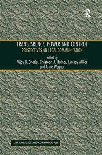Couverture_Transparency, Power, And Control
