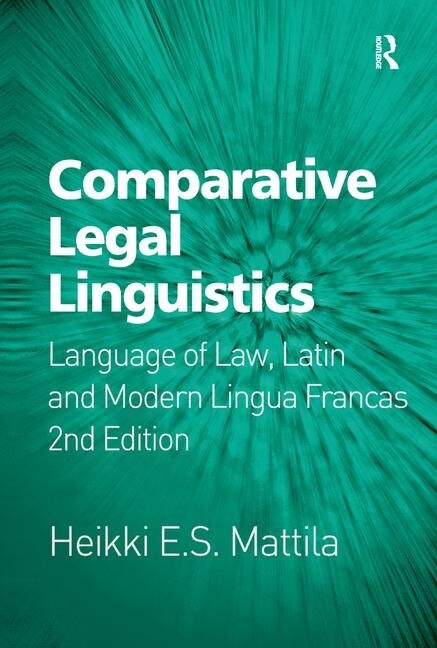 Front cover_Comparative Legal Linguistics