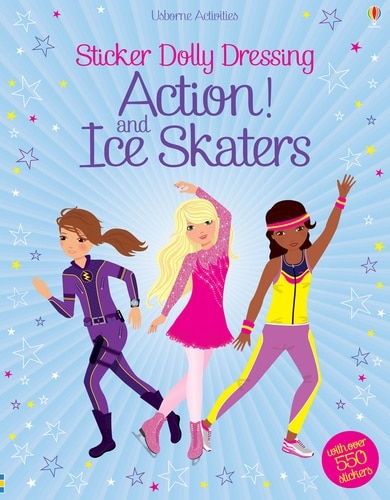 Sticker Dolly Dressing Action & Ice Skaters