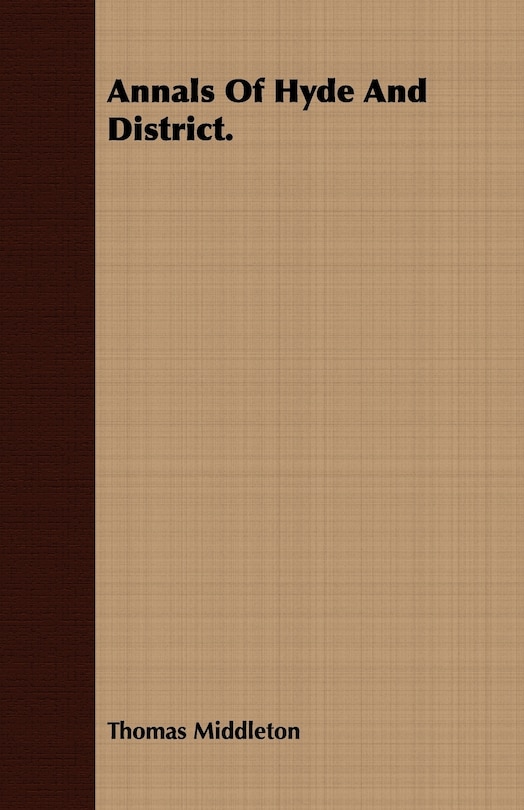 Couverture_Annals Of Hyde And District.