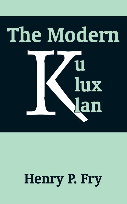 Front cover_The Modern Ku Klux Klan