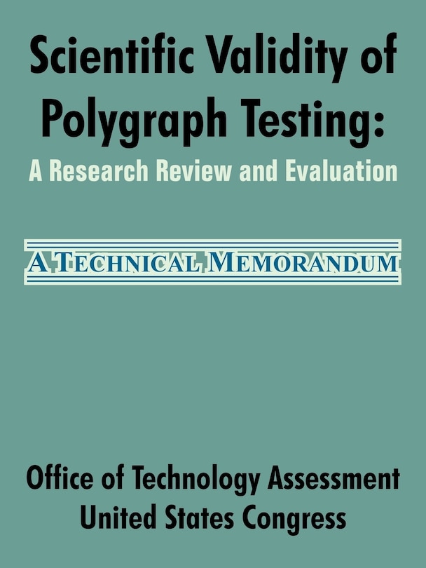 Front cover_Scientific Validity of Polygraph Testing