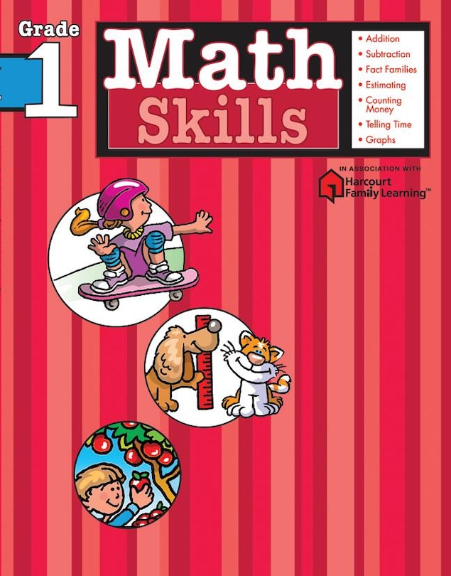 Front cover_Math Skills: Grade 1 (Flash Kids Harcourt Family Learning)