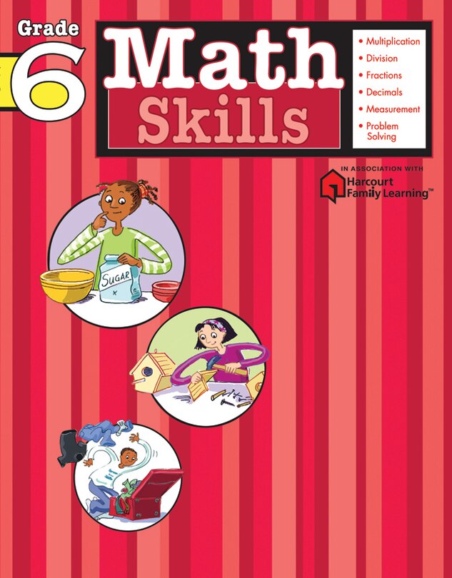 Couverture_Math Skills: Grade 6 (Flash Kids Harcourt Family Learning)